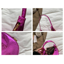 Load image into Gallery viewer, Fashionable Simple Handbag Shoulder Bag Versatile Niche Glossy PU Leather Underarm Bag Crescent Bag for Women
