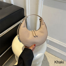 Load image into Gallery viewer, Women Temperamental Casual Shoulder Bag Underarm Bag Solid Color PU Leather Comfortable Handbag
