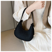 Load image into Gallery viewer, Simple Niche Shoulder Bag Underarm Bag Temperamental Solid Color Comfortable Felt Cloth Handbag for Women
