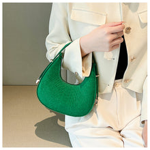 Load image into Gallery viewer, Simple Niche Shoulder Bag Underarm Bag Temperamental Solid Color Comfortable Felt Cloth Handbag for Women
