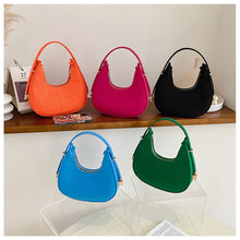 Load image into Gallery viewer, Simple Niche Shoulder Bag Underarm Bag Temperamental Solid Color Comfortable Felt Cloth Handbag for Women
