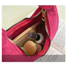 Load image into Gallery viewer, Simple Niche Shoulder Bag Underarm Bag Temperamental Solid Color Comfortable Felt Cloth Handbag for Women
