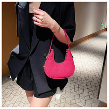 Load image into Gallery viewer, Simple Niche Shoulder Bag Underarm Bag Temperamental Solid Color Comfortable Felt Cloth Handbag for Women
