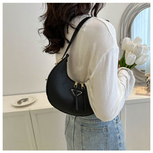Load image into Gallery viewer, Women Retro Casual Small Shoulder Bag Solid Color Temperamental Underarm Bag PU Leather Crescent Bag Handbag
