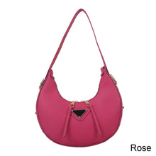 Load image into Gallery viewer, Women Retro Casual Small Shoulder Bag Solid Color Temperamental Underarm Bag PU Leather Crescent Bag Handbag
