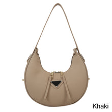 Load image into Gallery viewer, Women Retro Casual Small Shoulder Bag Solid Color Temperamental Underarm Bag PU Leather Crescent Bag Handbag
