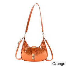 Load image into Gallery viewer, Women Fashion Temperamental Shoulder Bag Crossbody Bag Simple Glossy Solid Color PU Leather Handbag
