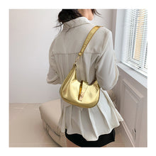Load image into Gallery viewer, Women Fashion Temperamental Shoulder Bag Crossbody Bag Simple Glossy Solid Color PU Leather Handbag
