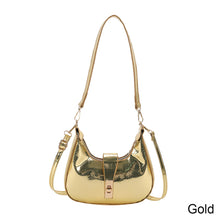 Load image into Gallery viewer, Women Fashion Temperamental Shoulder Bag Crossbody Bag Simple Glossy Solid Color PU Leather Handbag
