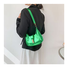 Load image into Gallery viewer, Women Fashion Temperamental Shoulder Bag Crossbody Bag Simple Glossy Solid Color PU Leather Handbag
