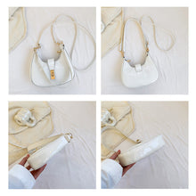 Load image into Gallery viewer, Women Fashion Temperamental Shoulder Bag Crossbody Bag Simple Glossy Solid Color PU Leather Handbag
