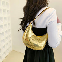 Load image into Gallery viewer, Fashion Personalized Shoulder Bag Underarm Bag Simple Solid Color Glossy PU Leather Handbag for Women
