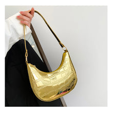 Load image into Gallery viewer, Fashion Personalized Shoulder Bag Underarm Bag Simple Solid Color Glossy PU Leather Handbag for Women
