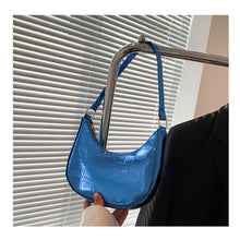 Load image into Gallery viewer, Fashion Personalized Shoulder Bag Underarm Bag Simple Solid Color Glossy PU Leather Handbag for Women
