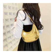 Load image into Gallery viewer, Fashion Personalized Shoulder Bag Underarm Bag Simple Solid Color Glossy PU Leather Handbag for Women
