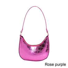Load image into Gallery viewer, Fashion Personalized Shoulder Bag Underarm Bag Simple Solid Color Glossy PU Leather Handbag for Women

