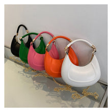 Load image into Gallery viewer, Women Fashion Versatile Shoulder Bag Underarm Bag Chain Crossbody Bag Solid Color PU Leather Handbag
