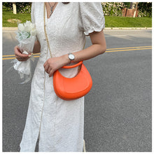 Load image into Gallery viewer, Women Fashion Versatile Shoulder Bag Underarm Bag Chain Crossbody Bag Solid Color PU Leather Handbag
