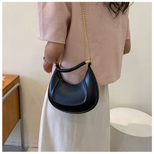 Load image into Gallery viewer, Women Fashion Versatile Shoulder Bag Underarm Bag Chain Crossbody Bag Solid Color PU Leather Handbag
