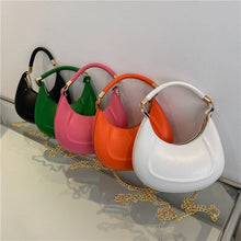 Load image into Gallery viewer, Women Fashion Versatile Shoulder Bag Underarm Bag Chain Crossbody Bag Solid Color PU Leather Handbag
