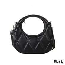 Load image into Gallery viewer, Temperamental Versatile Ribbed Handbag Crossbody Bag PU Leather Solid Color Comfortable Handbag for Women
