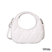 Load image into Gallery viewer, Temperamental Versatile Ribbed Handbag Crossbody Bag PU Leather Solid Color Comfortable Handbag for Women
