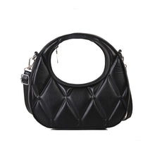 Load image into Gallery viewer, Temperamental Versatile Ribbed Handbag Crossbody Bag PU Leather Solid Color Comfortable Handbag for Women
