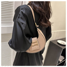 Load image into Gallery viewer, Fashion Simple Shoulder Bag Underarm Bag Temperamental Solid Color PU Leather Handbag for Women
