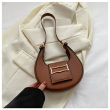 Load image into Gallery viewer, Fashion Simple Shoulder Bag Underarm Bag Temperamental Solid Color PU Leather Handbag for Women

