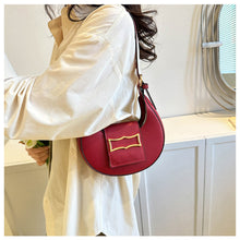 Load image into Gallery viewer, Fashion Simple Shoulder Bag Underarm Bag Temperamental Solid Color PU Leather Handbag for Women
