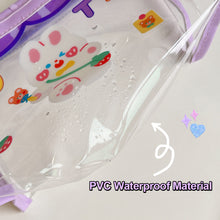 Load image into Gallery viewer, Ins Cute Bear Rabbit Fluffy Transparent Pencil Case Large Capacity Make Up Bag Plastic PVC Case Large Storage Bag
