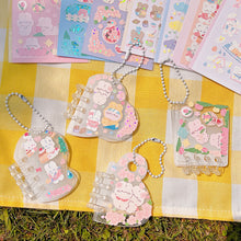 Load image into Gallery viewer, Cute Guka Sticker DIY Keychain Transparent Acrylic Goo Chuck Pendant Keychain Decoration Badge Kawaii Stationery Accessories
