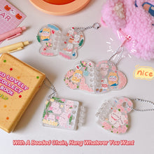 Load image into Gallery viewer, Cute Guka Sticker DIY Keychain Transparent Acrylic Goo Chuck Pendant Keychain Decoration Badge Kawaii Stationery Accessories

