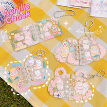 Load image into Gallery viewer, Cute Guka Sticker DIY Keychain Transparent Acrylic Goo Chuck Pendant Keychain Decoration Badge Kawaii Stationery Accessories
