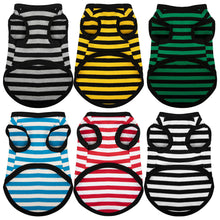 Load image into Gallery viewer, Summer Pet Dog Stripe Vest Soft Puppy Clothing Shirt T-shirts Comfortable for Cats Small Medium Dog

