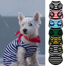 Load image into Gallery viewer, Summer Pet Dog Stripe Vest Soft Puppy Clothing Shirt T-shirts Comfortable for Cats Small Medium Dog
