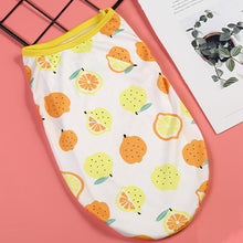 Load image into Gallery viewer, Summer Cute Fruit Print Pet Dog Vest Soft Cartoon Pattern Puppy T-shirts Comfortable for Cats Small Medium Dog
