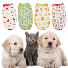 Load image into Gallery viewer, Summer Cute Fruit Print Pet Dog Vest Soft Cartoon Pattern Puppy T-shirts Comfortable for Cats Small Medium Dog
