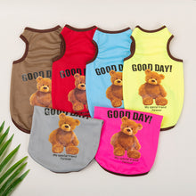 Load image into Gallery viewer, Summer Pet Dog Vests Sleeveless T-shirts Bear Pattern Clothes For Dogs Or Cats Puppy Pet Shirt Cute Summer Pet Products
