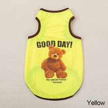 Load image into Gallery viewer, Summer Pet Dog Vests Sleeveless T-shirts Bear Pattern Clothes For Dogs Or Cats Puppy Pet Shirt Cute Summer Pet Products

