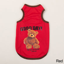 Load image into Gallery viewer, Summer Pet Dog Vests Sleeveless T-shirts Bear Pattern Clothes For Dogs Or Cats Puppy Pet Shirt Cute Summer Pet Products
