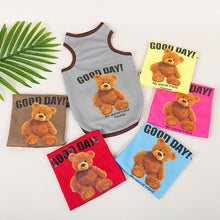 Load image into Gallery viewer, Summer Pet Dog Vests Sleeveless T-shirts Bear Pattern Clothes For Dogs Or Cats Puppy Pet Shirt Cute Summer Pet Products
