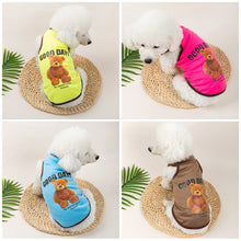 Load image into Gallery viewer, Summer Pet Dog Vests Sleeveless T-shirts Bear Pattern Clothes For Dogs Or Cats Puppy Pet Shirt Cute Summer Pet Products

