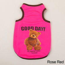 Load image into Gallery viewer, Summer Pet Dog Vests Sleeveless T-shirts Bear Pattern Clothes For Dogs Or Cats Puppy Pet Shirt Cute Summer Pet Products
