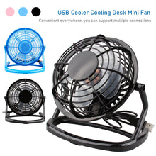 Load image into Gallery viewer, Portable DC 5V Small Desk USB Cooler Cooling Fan USB Mini Fans Operation Super Mute Silent for PC / Laptop / Notebook
