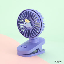 Load image into Gallery viewer, Portable Mini Hand Clip Fan USB Rechargeable Quiet Desktop Electric Fan High Quality Student Dormitory Small Cooling Fan
