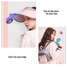 Load image into Gallery viewer, Portable Mini Hand Clip Fan USB Rechargeable Quiet Desktop Electric Fan High Quality Student Dormitory Small Cooling Fan
