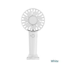 Load image into Gallery viewer, Portable USB Chargeable Mini Fan Handheld Fans with Base Summer Outdoor 3 Speed Adjustable Air Cooling Fan with Phone Holder
