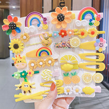 Load image into Gallery viewer, 14PCS/SET Girls Cute Cartoon Hair Clip Princess Headdress BB Candy Color Bobby Pin Fashion Accessories
