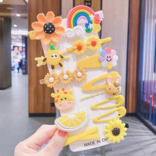 Load image into Gallery viewer, 14PCS/SET Girls Cute Cartoon Hair Clip Princess Headdress BB Candy Color Bobby Pin Fashion Accessories
